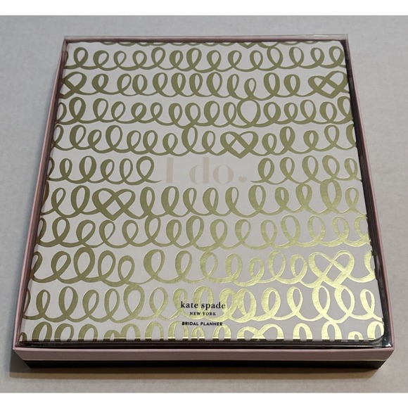 Kate Spade Heart Knot Bridal Planner Wedding Organizer for Bride New In Box Tags - Picture 1 of 5